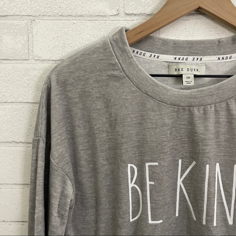 Rae Dunn “Be Kind.” Velour Long Sleeve Top - Picture 4 of 12